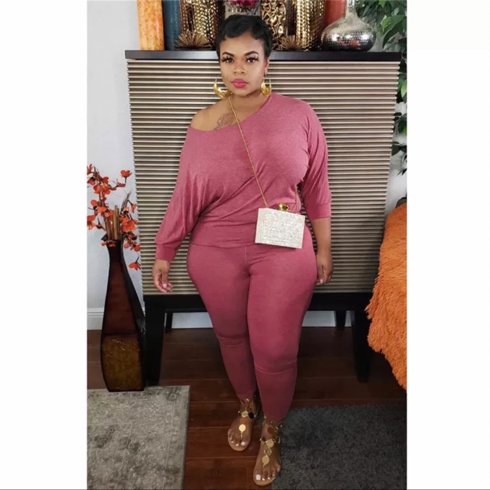 Plus size pants set